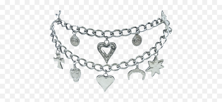 Jewelry Aesthetic Aesthetictumblr Grunge Grungeaestheti - Aesthetic Chain Necklace Png Emoji,Emoji Jewelry