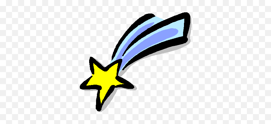 Blue Star Shooting Star Clipart - Cartoon Clipart Shooting Star Emoji,Falling Star Emoji