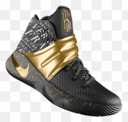 Kyrie 2 Id Mens Basketball Shoe - Black Gold Emoji
