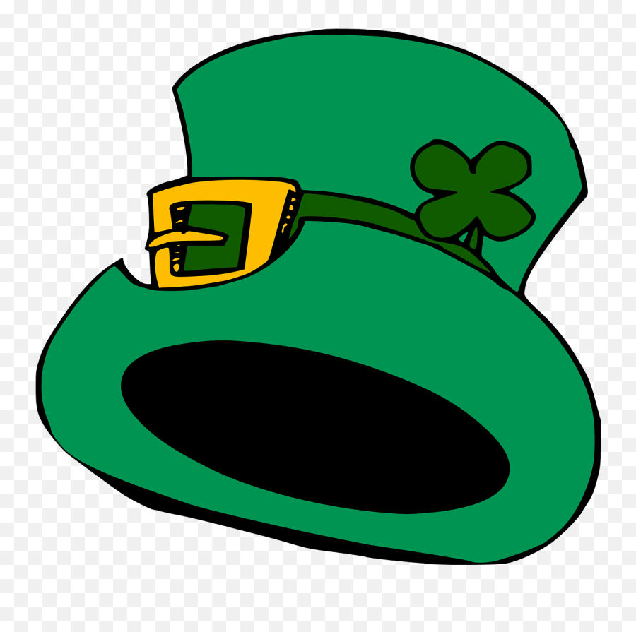 Hat Green Irish Lucky Shamrock - Green Hat Clipart Emoji,Witch Hat Emoji