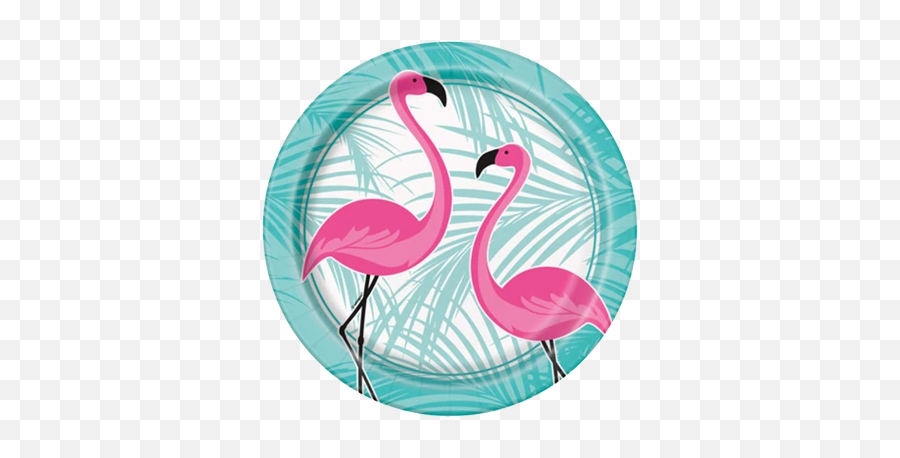 Flamingo Fun Party Plates - Just For Kids Flamingo Party Plates Emoji,Flamingo Emoji