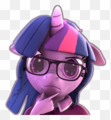 Twilight Sparkle Thinking Emoji - Mlp Sfm Thicc