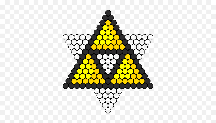 Triforce Of Courage Perler Perler Bead Pattern Bead Sprite - Triforce Perler Bead Pattern Emoji,Jewish Star Emoji