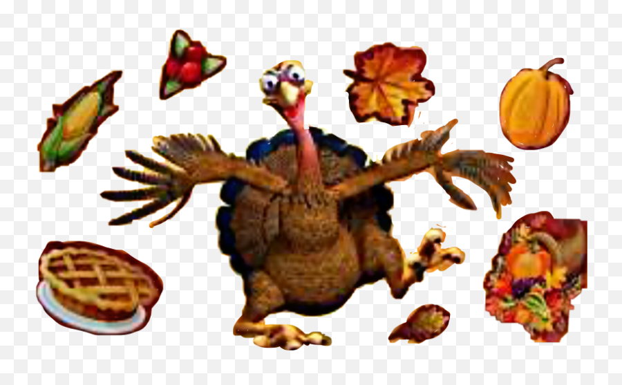 Thanksgiving Feast Turkey Pie Leaves - Turkey Tomfoolery Emoji,Thanksgiving Turkey Emoji