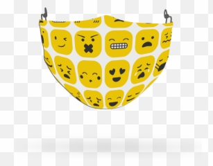 Emoji Pattern Face Covering Print 28 - Illustration