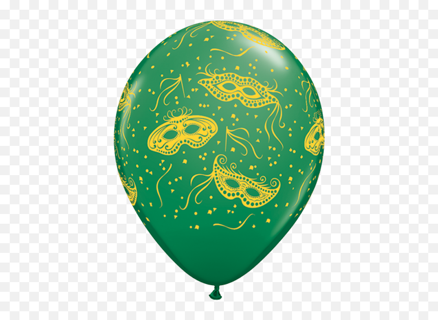 25 X 11 Assorted Mardi Gras Masks - Around Qualatex Latex Happy Birthday Balloons Beer Emoji,Mardi Gras Emoji
