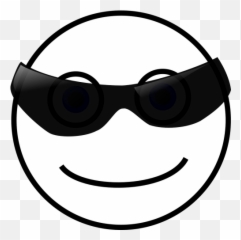 Smiley Face Sun Sunglasses Free Vector - Black Emoji