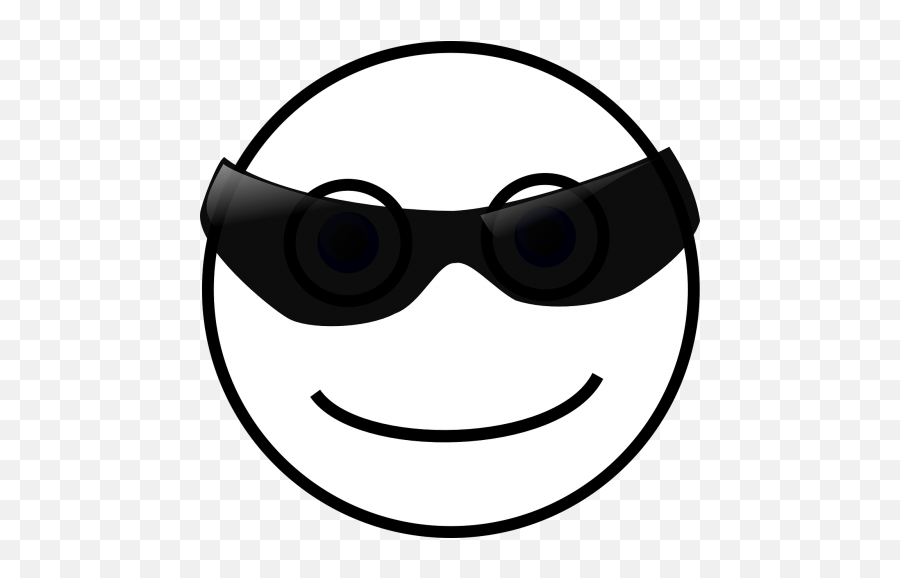 Smiley Face Sun Sunglasses Free Vector - Smiley Face Black Vector Emoji,Glasses Emoticon