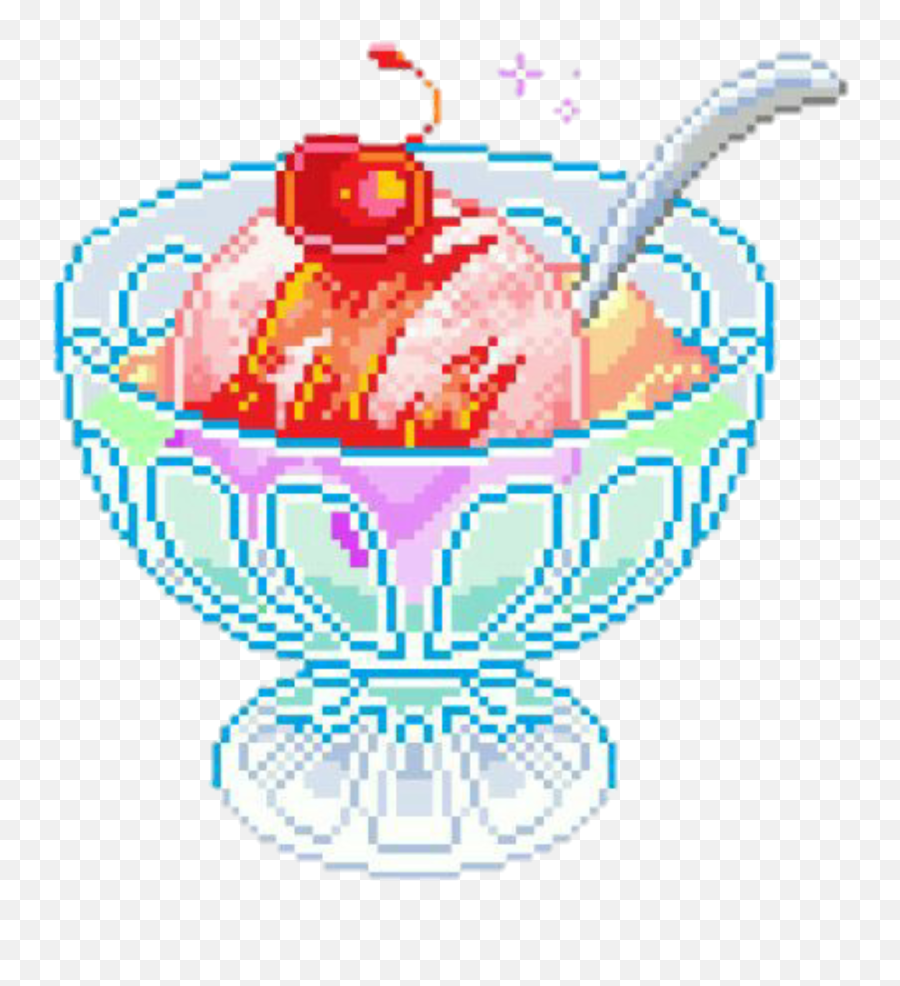 Cup Milk Ice Shake Cream Sticker By Monn - Punch Bowl Emoji,Ice Cream Sundae Emoji