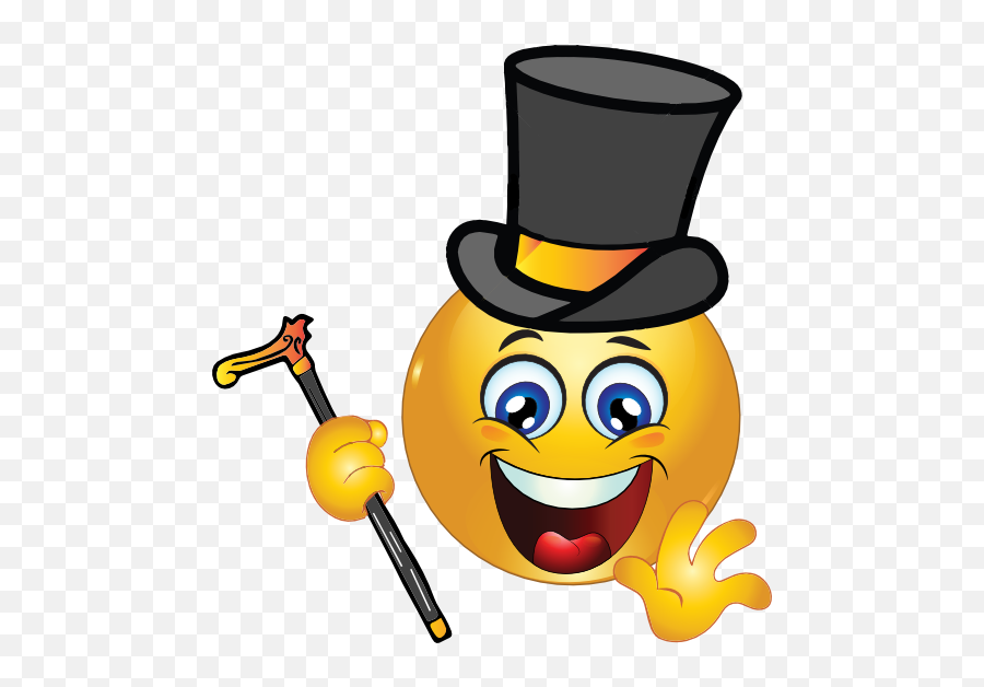 Smiley Emoticon Emoji Faces - Cartoon Top Hat,Michael Jackson Emoji