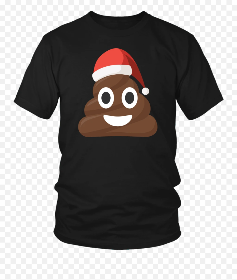 Funny Christmas Poop Emoji Santa Hat - Larry Bernandez T Shirt,Christmas Emoji Png