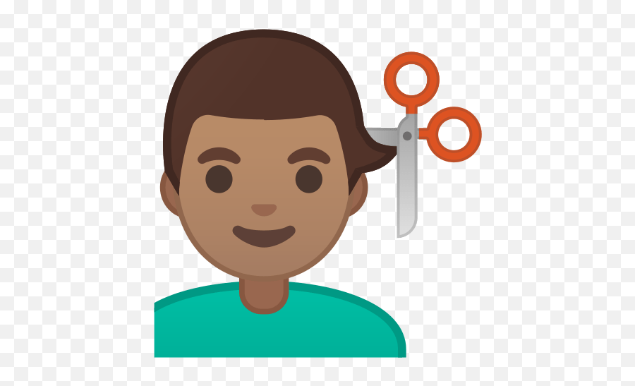 Man Getting Haircut Emoji With Medium - Portable Network Graphics,Haircut Lipstick Dress Emoji
