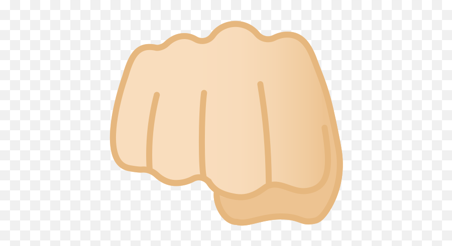 Oncoming Fist Light Skin Tone Free Icon Of Noto Emoji - Emoticon Tinju,Fist Up Emoji