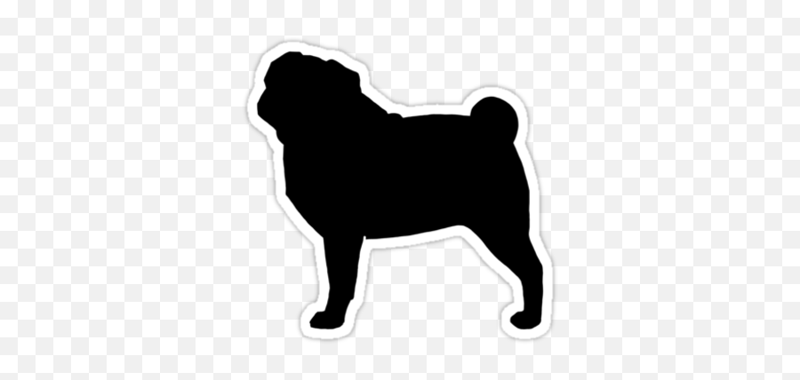 Free Pug Face Silhouette Download Free Clip Art Free Clip - Pug Silhouette Clip Art Emoji,Pug Emoji