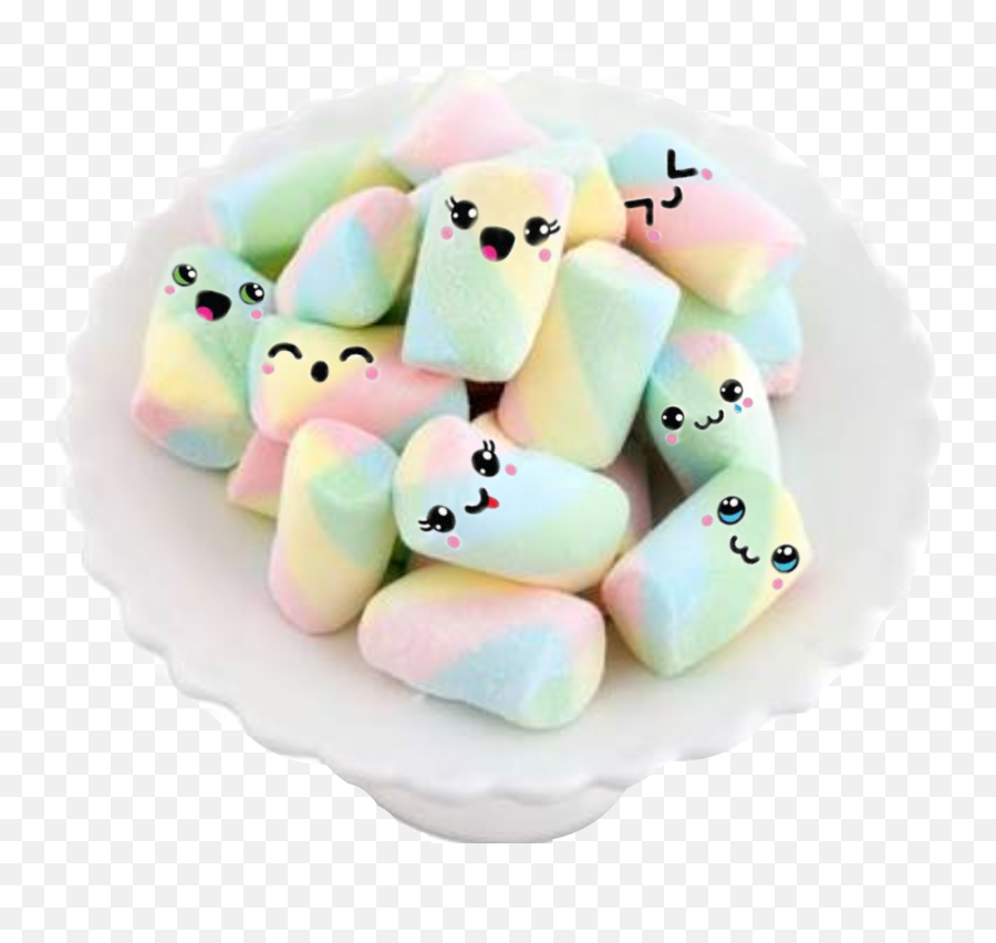 Marshmallows Faces Happy - Pastel Rainbow Marshmallows Emoji,Emoji Marshmallow