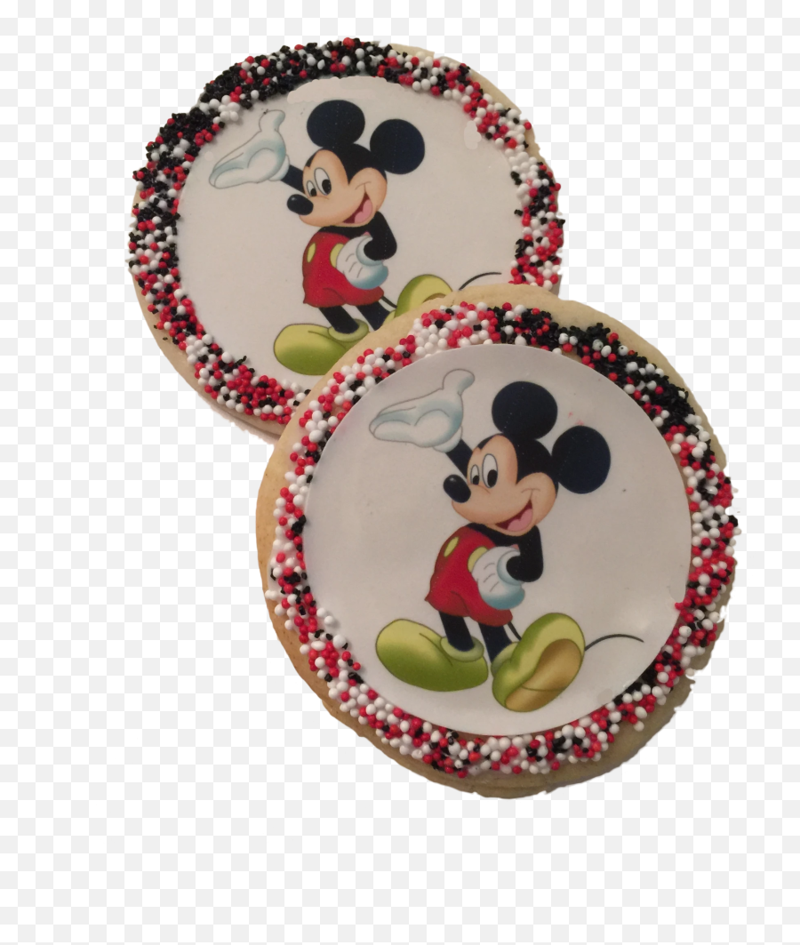 Mickey Mouse Sugar Cookies With - Cartoon Emoji,Tambourine Emoji