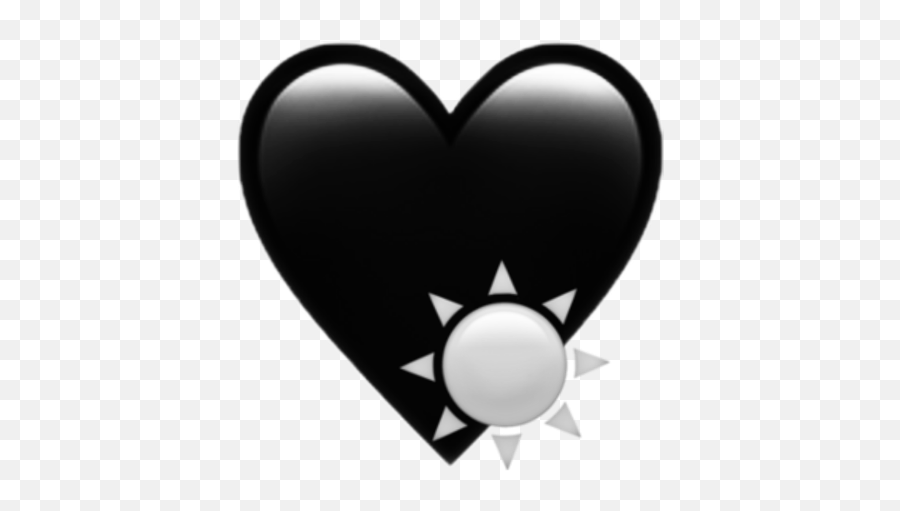Emoji Aesthetic Tumblr Goth Black Gray Iphone - Heart,Goth Emoji