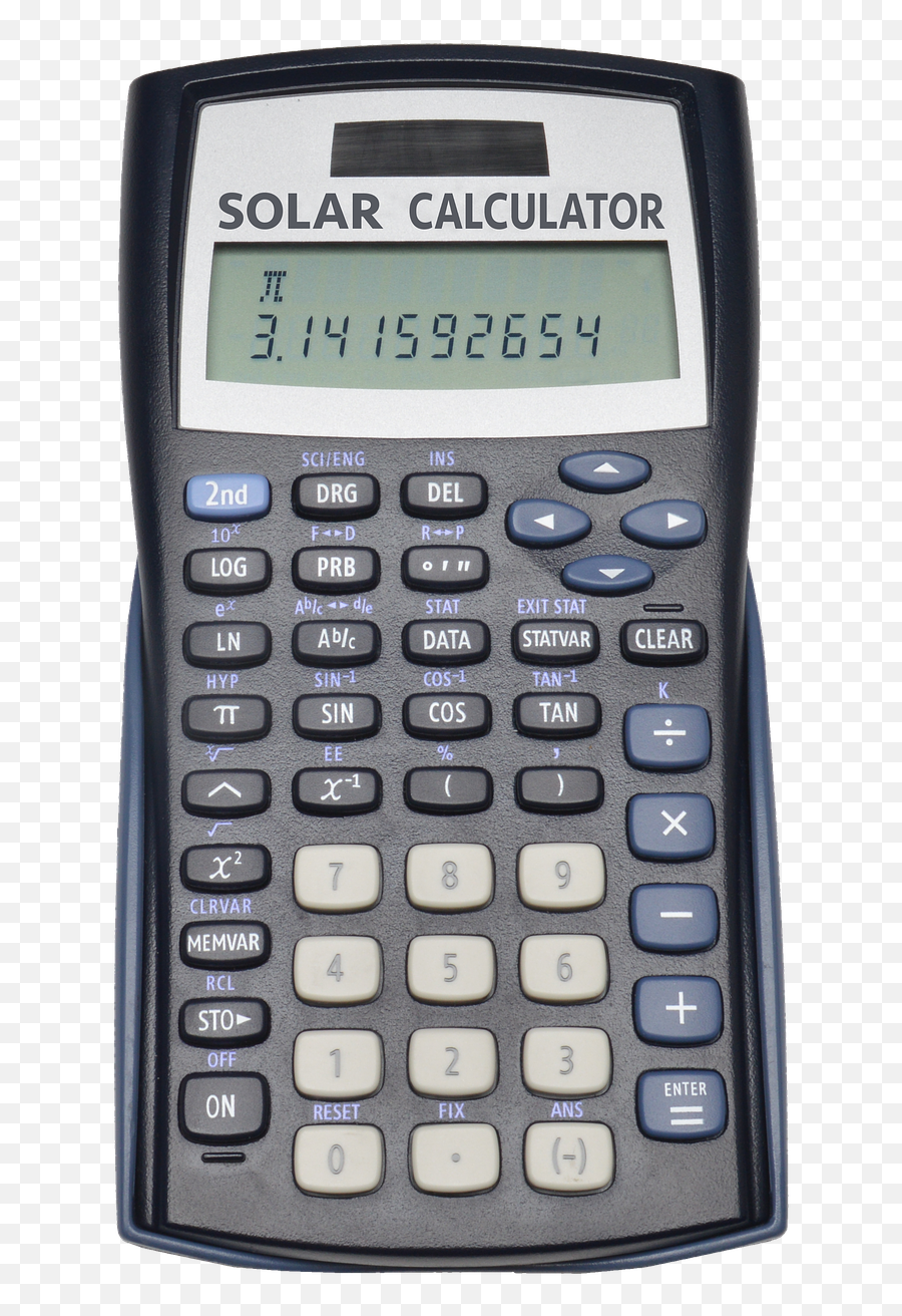 Solar Calculator Pi Math Office - Texas Instruments Ti 30iis Emoji,Sun Light Bulb Hand Emoji