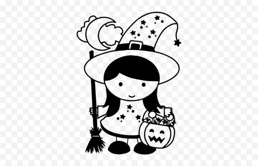 Cute Halloween Witch - Halloween Witch Clipart Emoji,Witch Hat Emoji