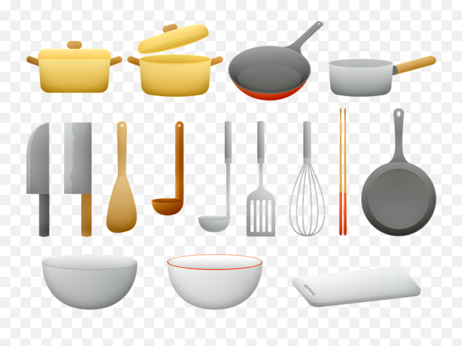 Pots And Pans Kitchen Utensils - Kitchen Items Emoji,Pot Of Gold Emoji