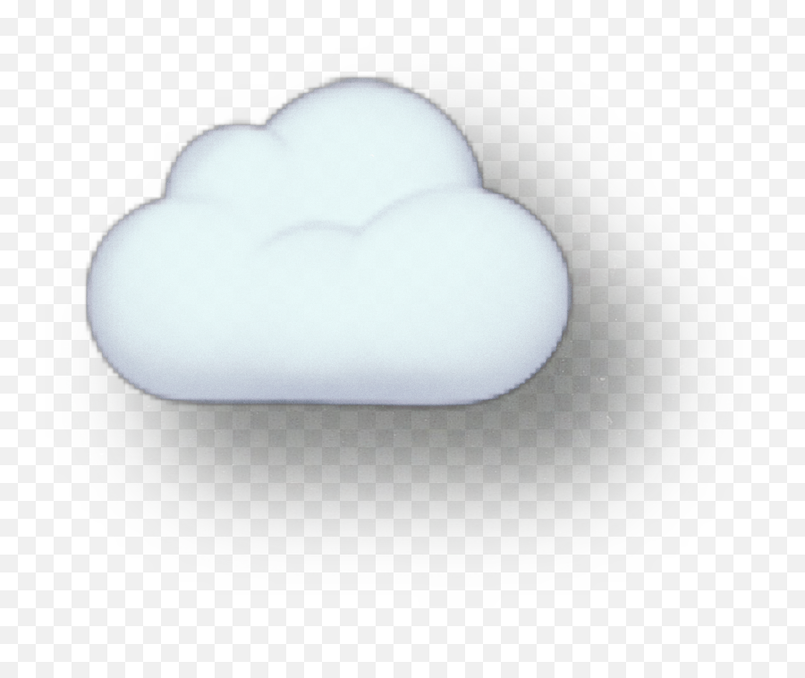 Cloud Emoji White Aesthetic Sticker,Shade Emoji