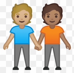 People holding hands emoji clipart Free download - Two Men Holding Hands Cartoon