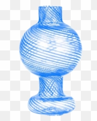 Pin Striped Glass Ball Carb Cap - Decorative Emoji,Vase Bomb Emoji