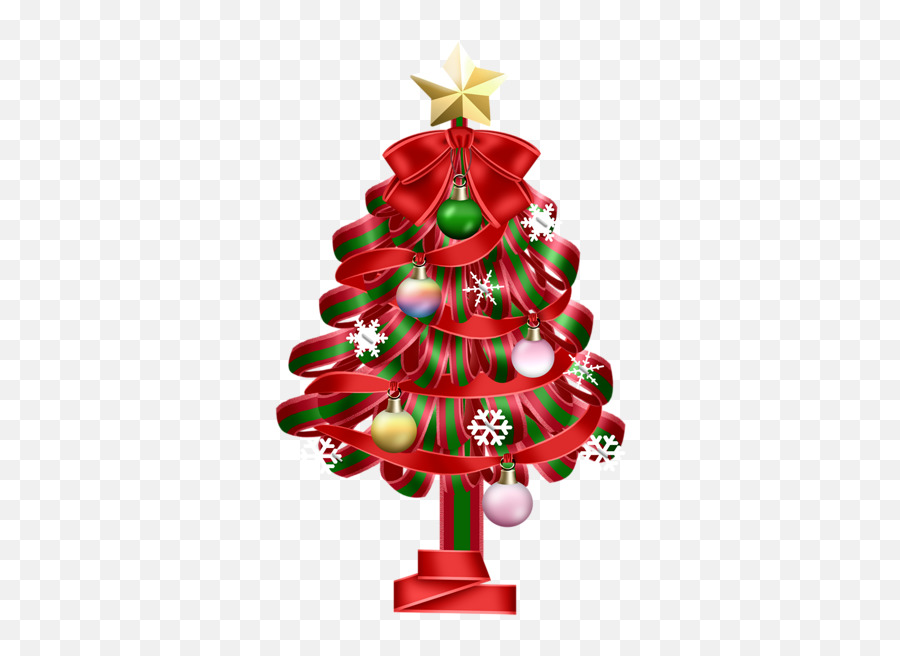 Christmas Tree With Presents Christmas - Transparent Background Red Christmas Tree Clipart Emoji,Facebook Christmas Tree Emoticon
