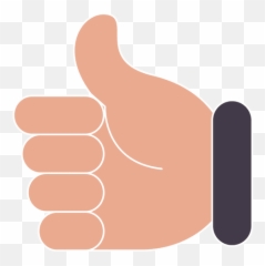 Hand Ok Thumbs Up With White Stroke - Mano De Png Emoji