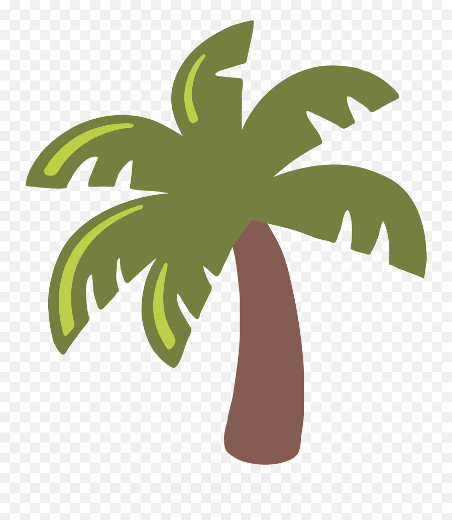 Palm Clipart Svg Palm Svg Transparent - Palm Tree Emoji Black And White,Hammock Emoji