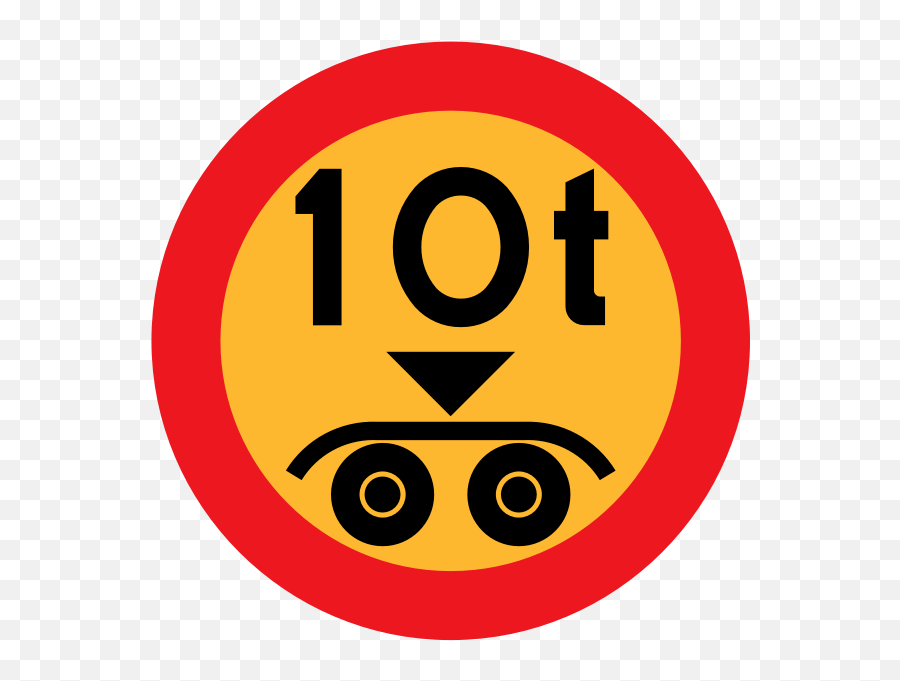 10 Ton Payload Vector Road Sign - Payload Vector Emoji,Cars Emoticon