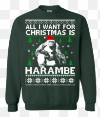 Tagged Products - All I Want For Christmas Is Harambe Sweater Emoji,Harambe Emoji