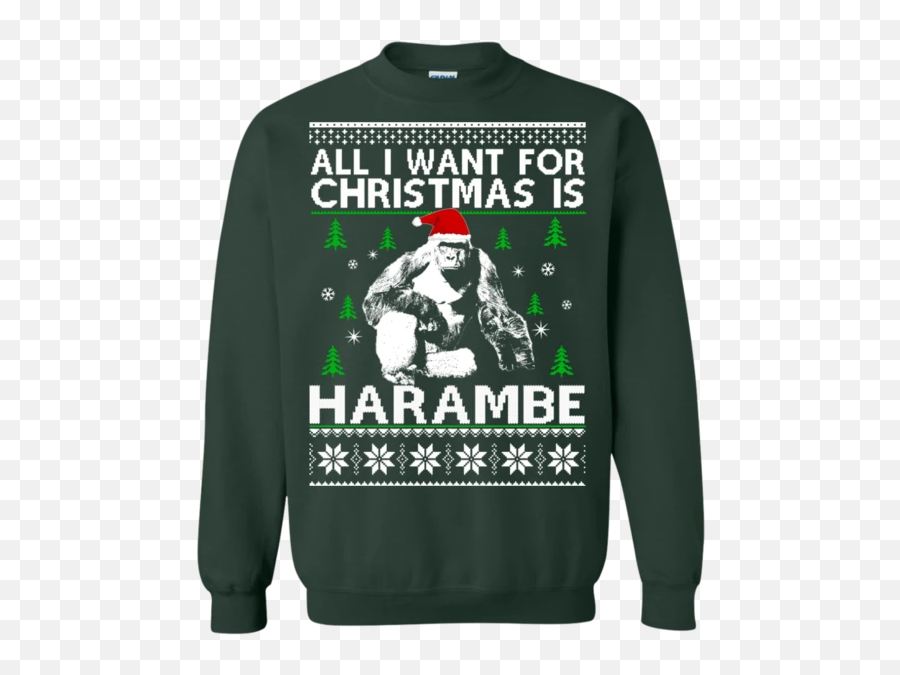 Tagged Products - All I Want For Christmas Is Harambe Sweater Emoji,Harambe Emoji