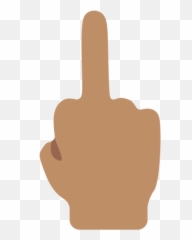Medium Skin Tone Emoji - Rude Finger Png