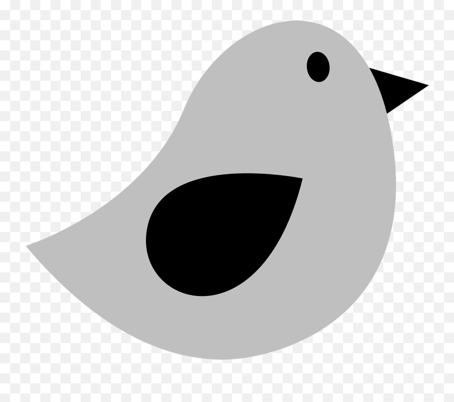Bird Twitter Grey Tiny Tweet - Grey Bird Clipart Emoji,Duck Emoji Copy And Paste