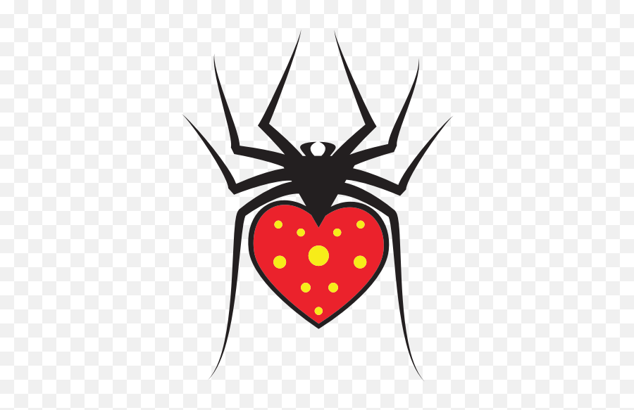 Spider With Red Heart - Clip Art Emoji,Small Red Heart Emoji