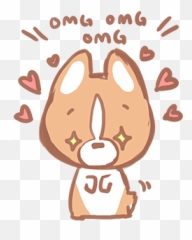 Waffle The Corgi Stickers By Delirium Llc - Illustration Emoji,Waffle Emoji