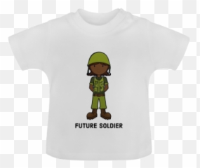 Future Soldier - Army Girl Illustration Baby Classic Tshirt Model T30 Id D194514 Cartoon Emoji,Soldier Emoji