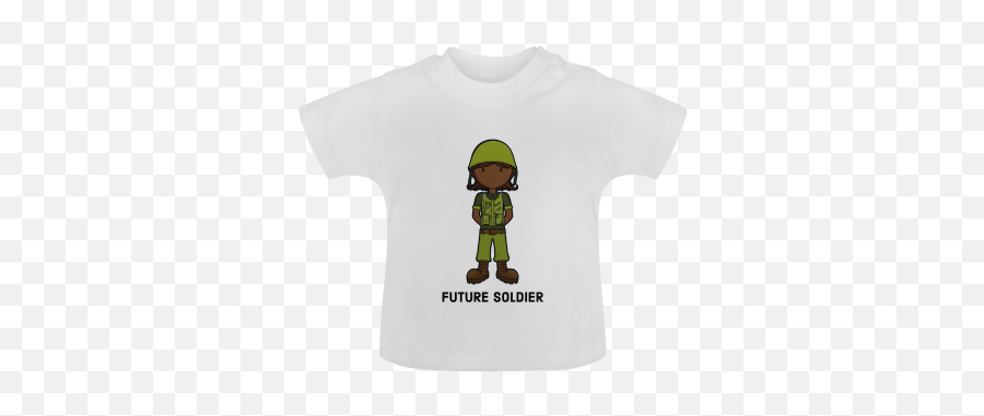 Future Soldier - Army Girl Illustration Baby Classic Tshirt Model T30 Id D194514 Cartoon Emoji,Soldier Emoji