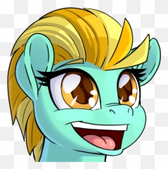 Download Hd Pusspuss Bust Dustabetes Female Happy - My Little Friendship Is Magic Emoji,Lightning Emoji Png