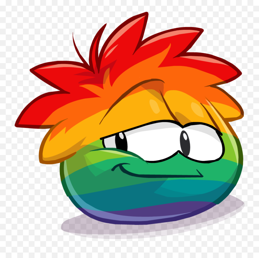 Club Penguin Rainbow Puffle - Rainbow Puffle Club Penguin Emoji,Stinky Emoticons