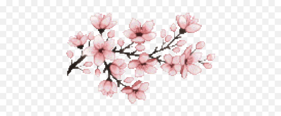 Cherry Blossom Sakura Aesthetic Tumblr Aesthetictumblr - Pixel Cherry Blossom Png Emoji,Cherry Blossom Emoji
