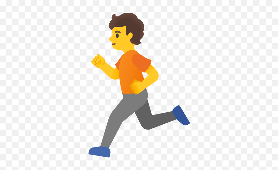 Person Running Emoji - Dibujo De Una Persona Corriendo,Running Man Emoji