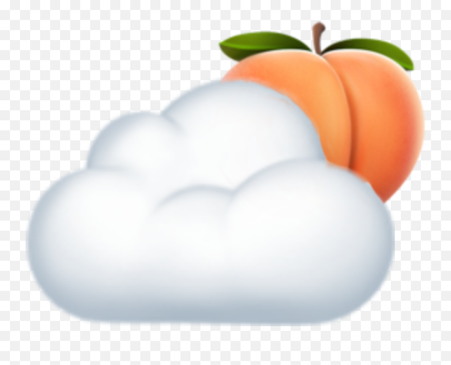 Emoji Peach Cloud Cloudypeach Sticker - Fresh,Emoji Peach