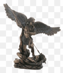 Spears Evil Statue Sc By Medieval Collectibles Clipart - Archangel Michael Slaying The Devil Emoji,Statue Emoji