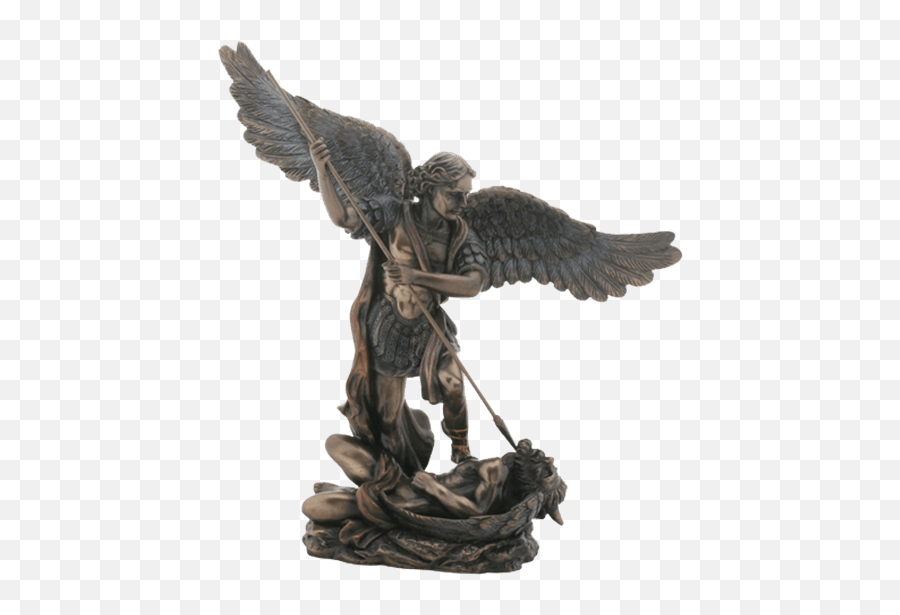 Spears Evil Statue Sc By Medieval Collectibles Clipart - Archangel Michael Slaying The Devil Emoji,Statue Emoji