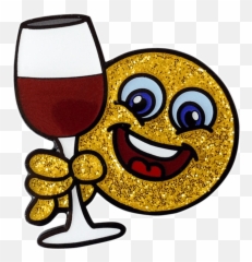 Glitter Ball Marker Hat Clip - Smiley Emoji