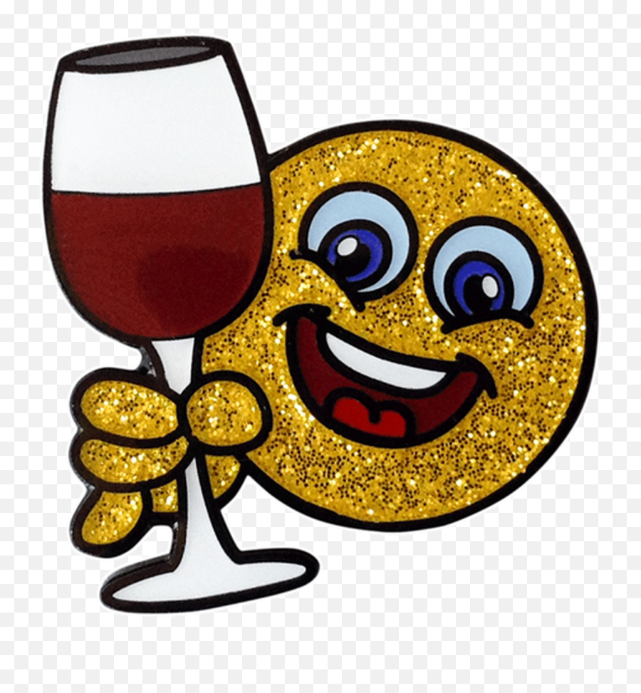 Glitter Ball Marker Hat Clip - Smiley Emoji,Smiley Emoji
