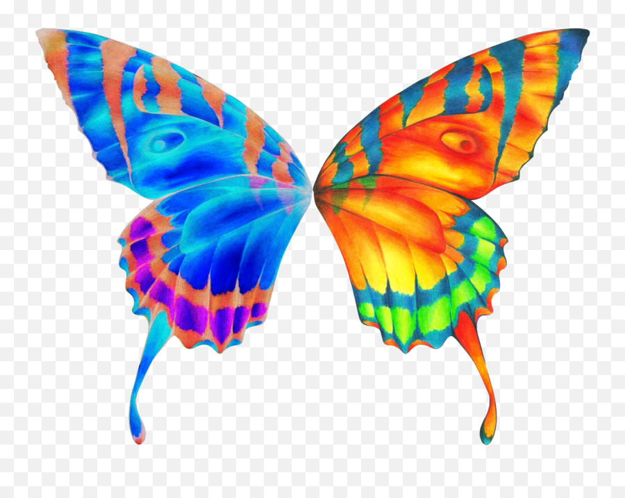 Butterfly Wings Cliparts - Butterfly Wings Clipart Png Emoji,Butterfly Emoticon