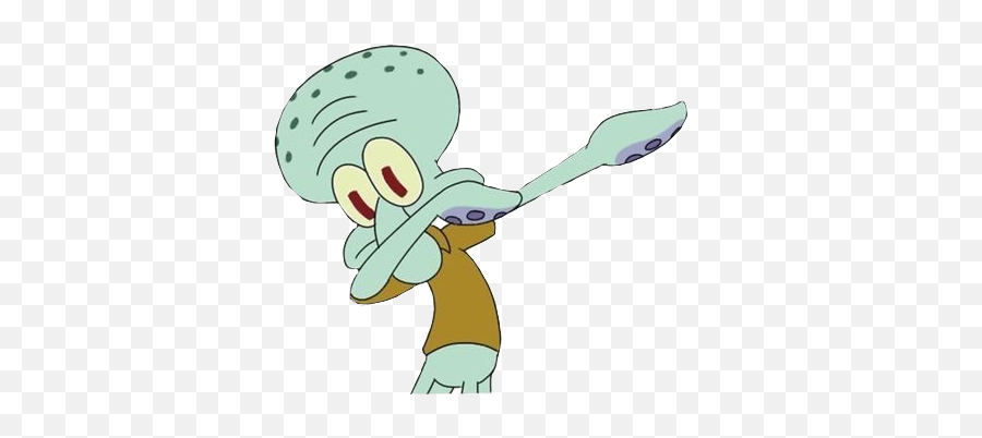 Squidward Cartoon Kids Funny Dap Rap - Squidward Dabbing Emoji,Dap Emoji